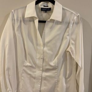 Long Sleeve White Button Down Blouse